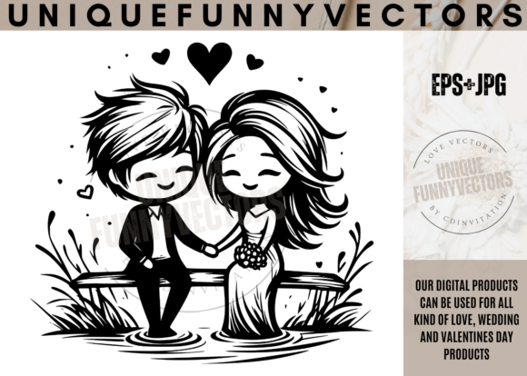 Charming Couple Vectors for Wedding & Celebration Designs