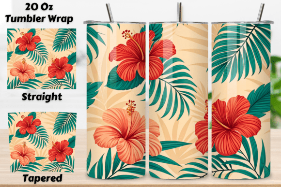 Coastal Romance: Designing with a 3D Beach Wedding Floral Seamless Tumbler