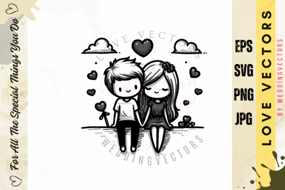 Elegant Wedding Vectors for Romantic Design Projects