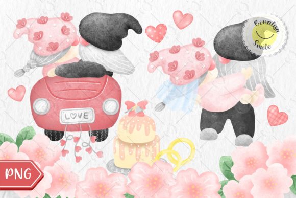 Enchanting Gnomes Wedding Watercolor for Your Creative Projects