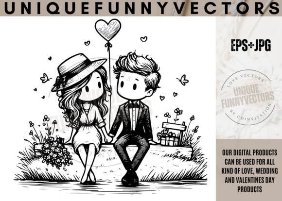 Love and Wedding Illustrations 243: Capturing Heartfelt Moments
