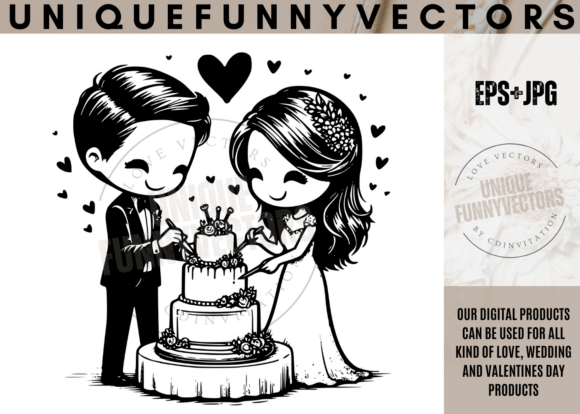 Love and Wedding Svg Vectors 427: Charming Characters for Timeless Designs