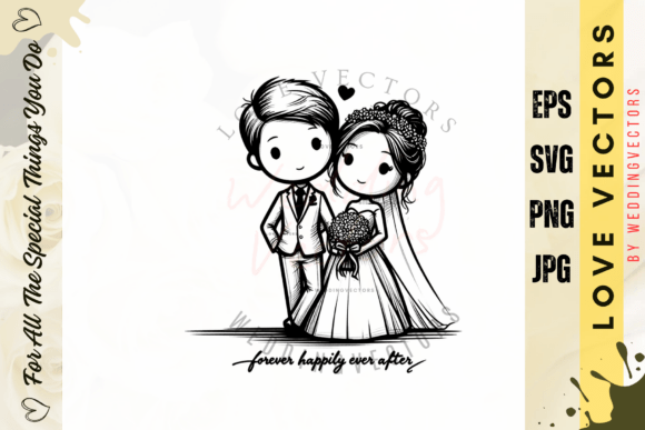 Timeless Wedding Couple & Love Vectors for Designers