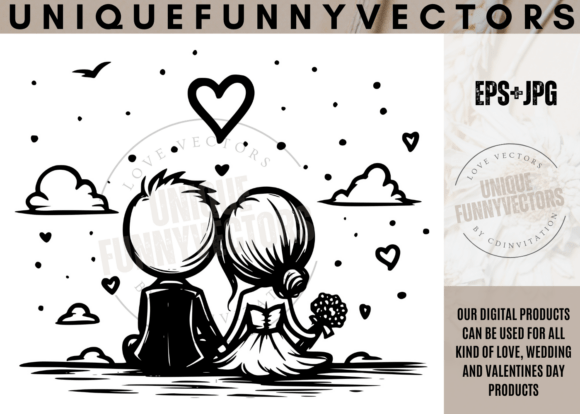 Wedding Couple SVG: Adorable Vectors for Special Designs